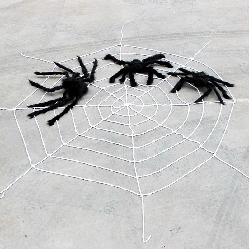 Jaring Laba Laba Dekorasi Halloween Spider Web Tali kain Dekor Haloween Pesta Banner