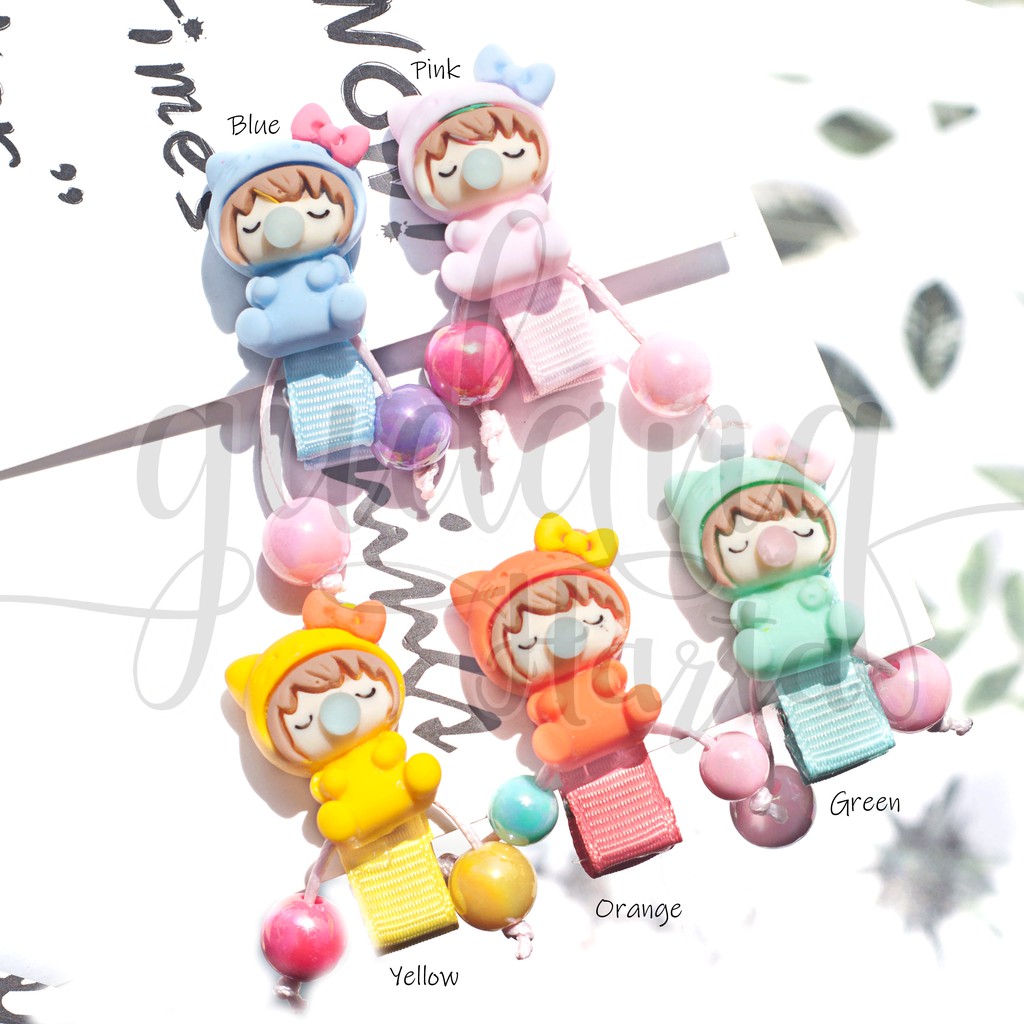 Jepit Rambut Bubble Gum Hairclip Permen Manis Unik GH 201055