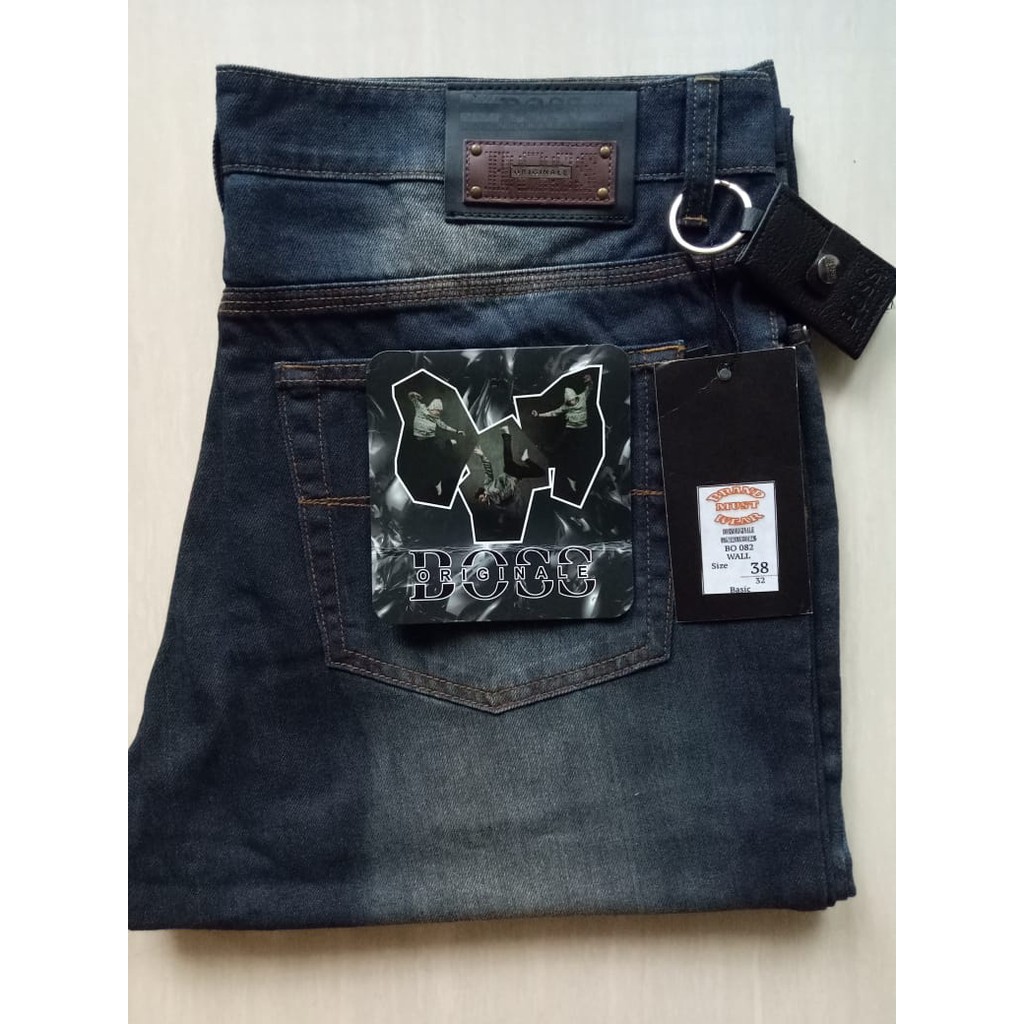 CELANA  PANJANG SCRAP DENIM BAHAN LEMBUT WARNA BLUE DENIM 