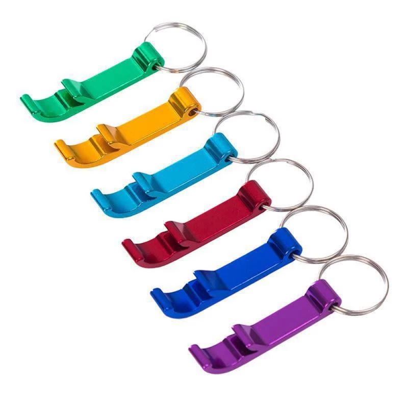 [Aluminum Alloy Keychain 4 in 1 Bottle Opener] [Beverage Beer Can Opener] [Party Household Portable Beer Opener with Key Ring]