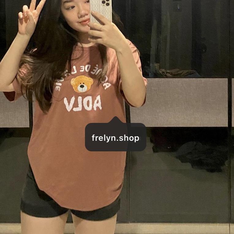 KAOS ADLV BEAR l BAJU TUMBLR TEE TSHIRT DUSTY ROSE BLUE HITAM BEIGE BLACK BERUANG