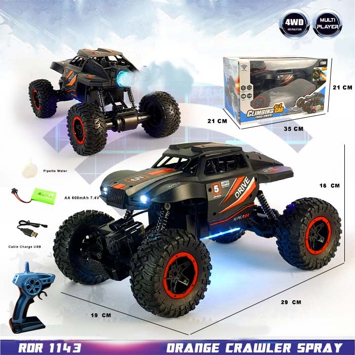 MURAH RDR1143 RDR1184 RC Asap Spray Smoke Rock Crawler Offroad Off Road Pasir Gunung Buggy Mainan Anak Mobil Remote Control Radio Control Hobi Koleksi Remot Kontrol Besar Jumbo Murah Off Road RADAR