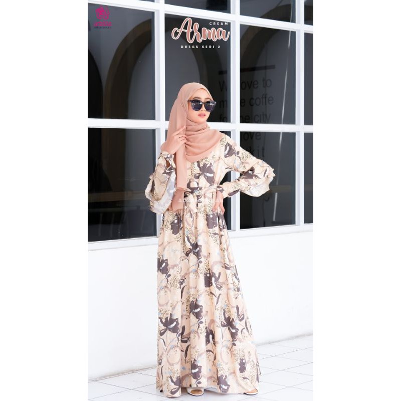 ARMA DRESS SERI 2 CREAM by ADZKIA HIJAB