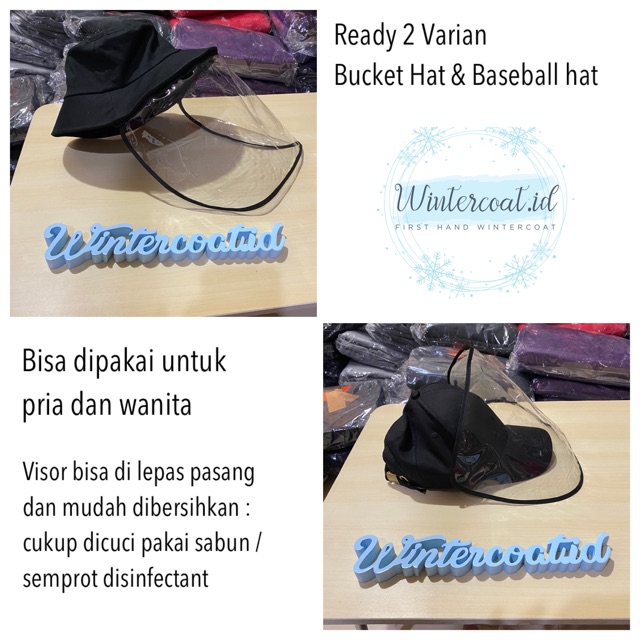 Topi Anti Corona Ready Indonesia anti droplets melindungi virus covid 19 bucket hat