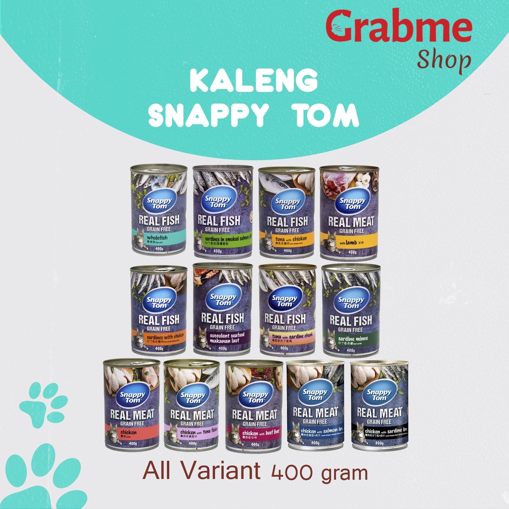 Makanan Kucing kaleng SNAPPY TOM All Variant 400gr