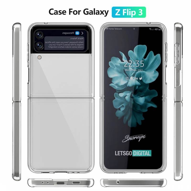 Case Samsung Galaxy Z Flip 3 Flip3 Casing Bening Clear TPU PC