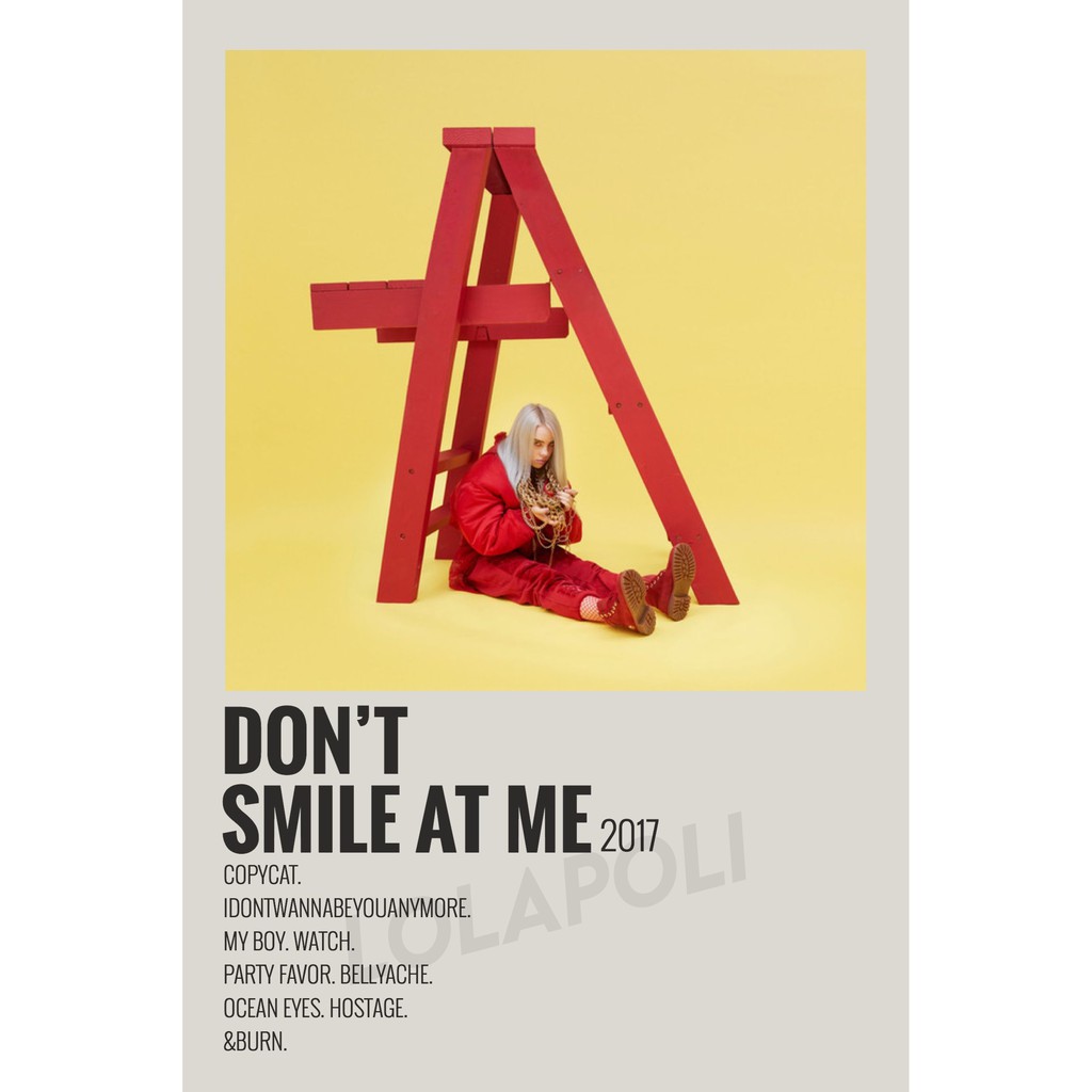 Poster Cover Album Don't Smile at Me - Billie Eilish