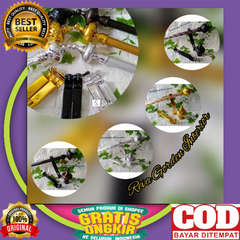 Besi  Gorden full Set 2 Meter Murah Batang Besi Gorden Minimalis