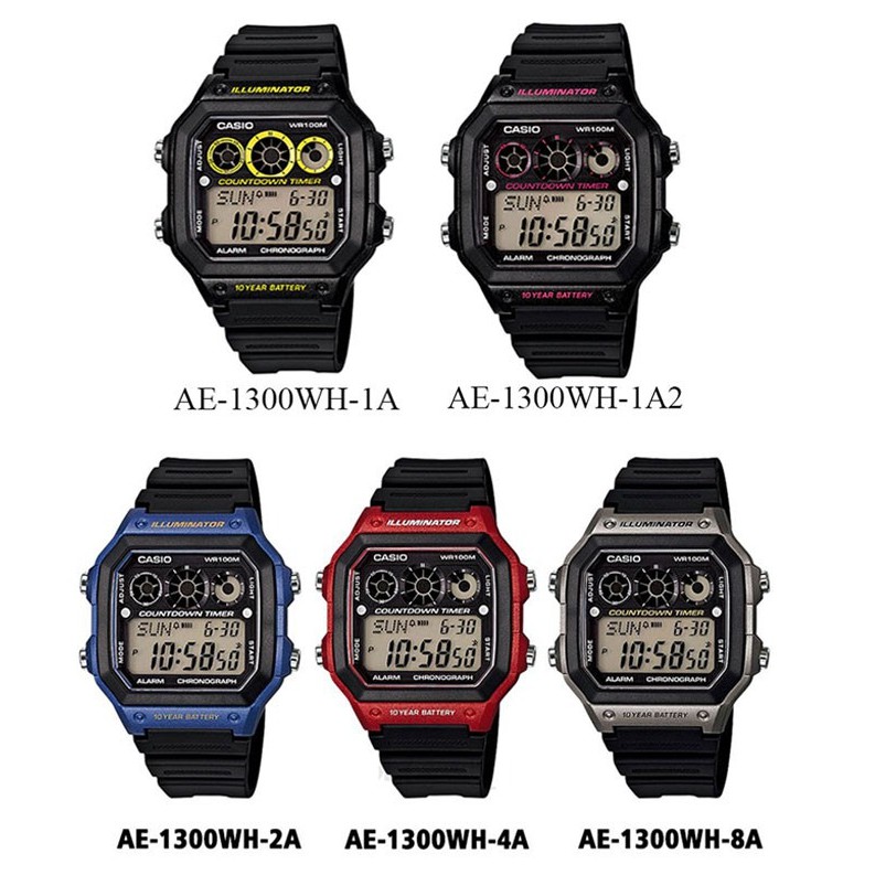 Casio Original AE-1300WH Series Jam Tangan Pria - Digital - Karet