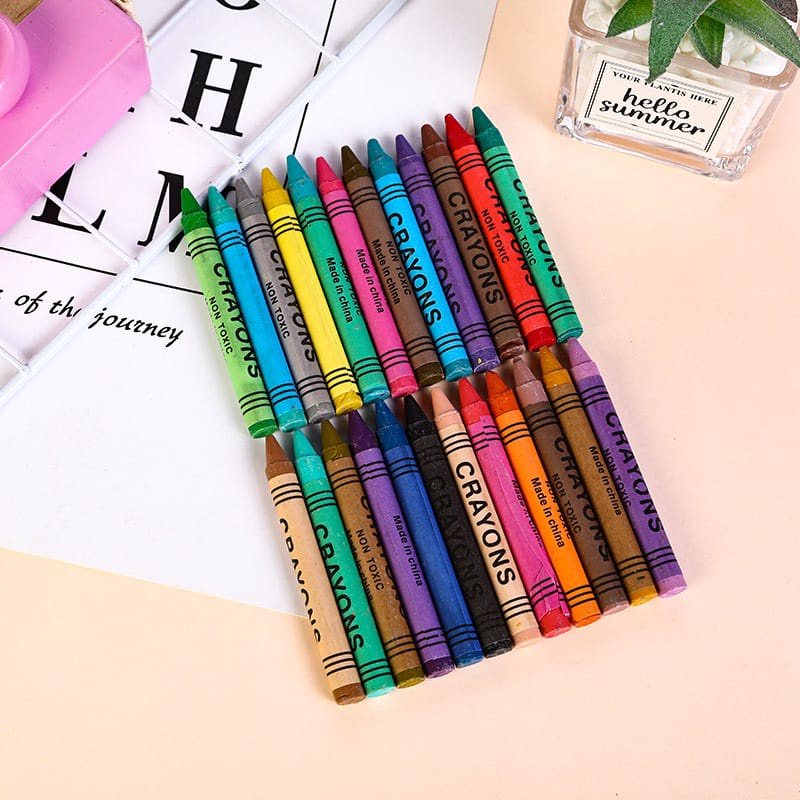 CR24 - Pensil Crayon Isi 24 Warna Pensil Warna Set 24 in 1