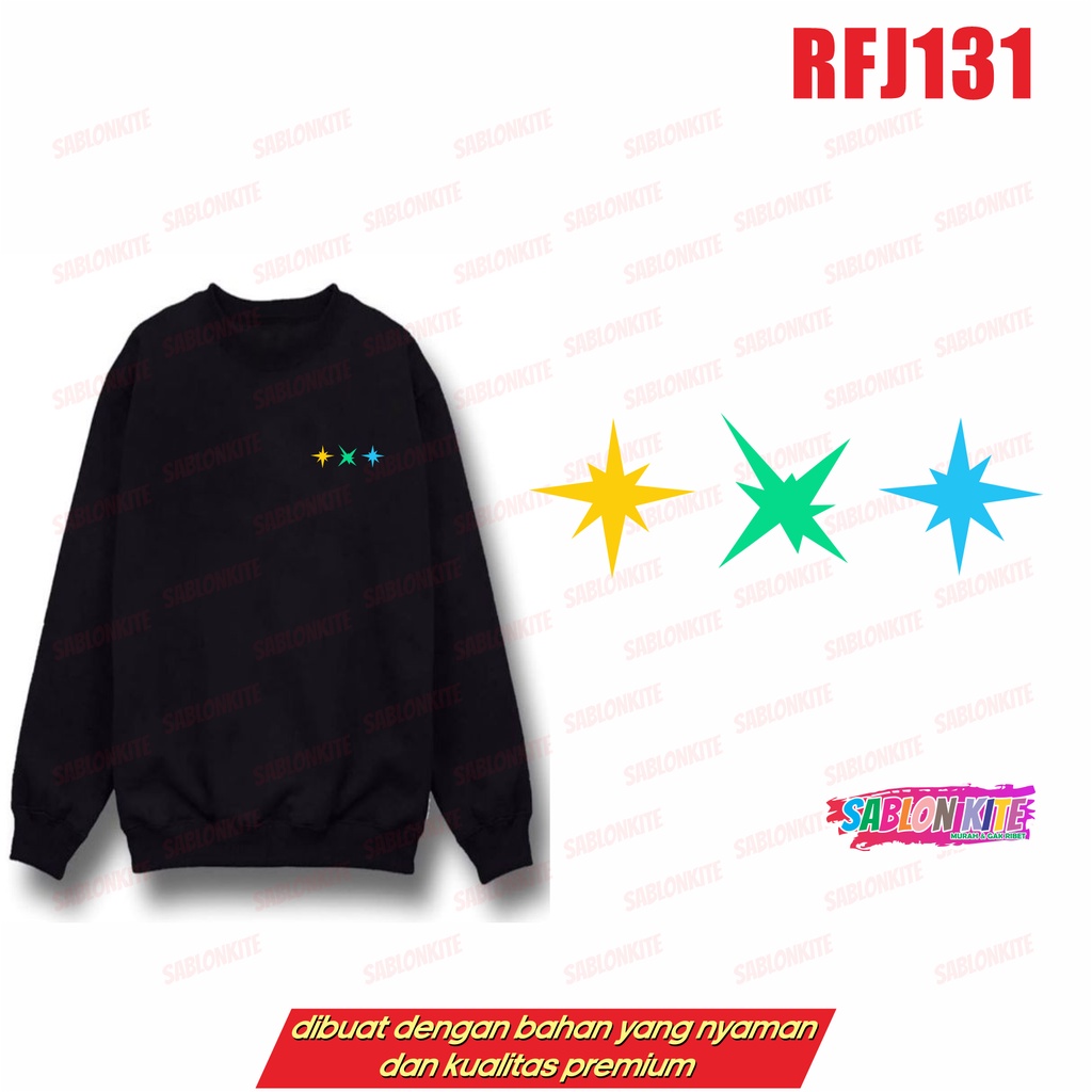 MURAH!!! SWEATER HOODIE KPOP BINTANG LOGO DEPAN RFJ131