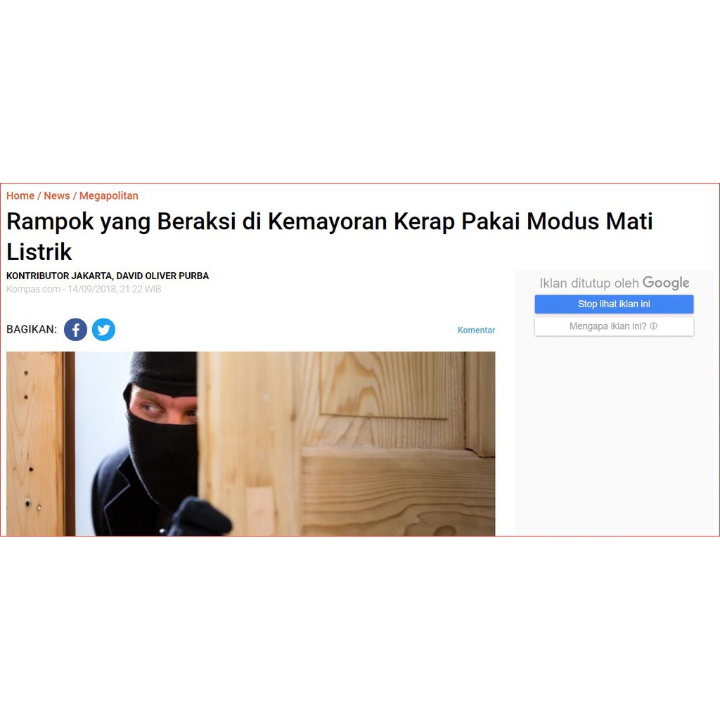 Alarm Sensor Mati Lampu PLN 120db Rumah Toko Ruko Rukan Hati Hati Rampok Modus Padam Listrik