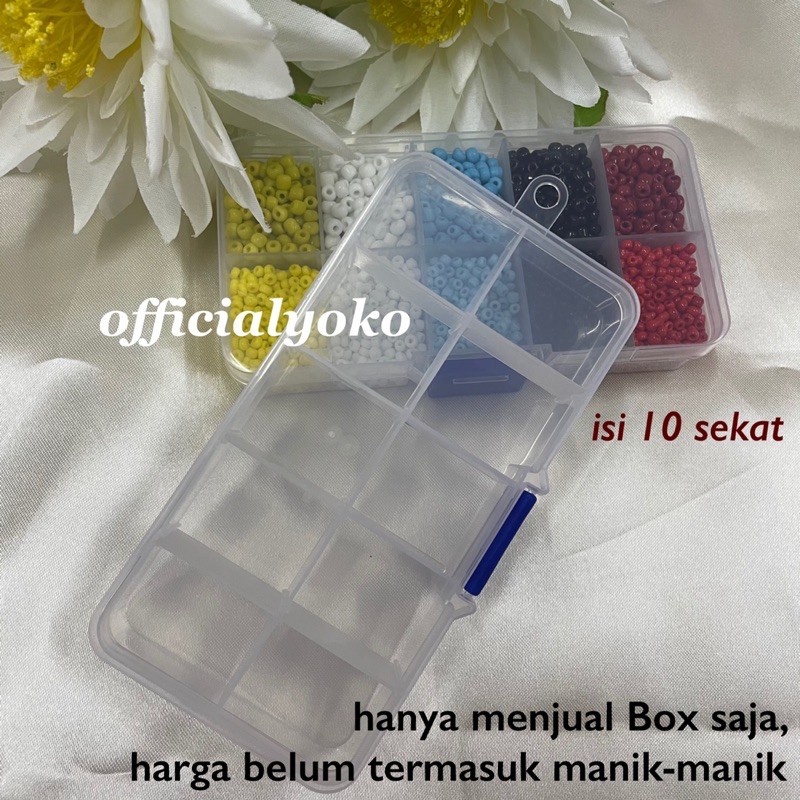 Kotak Aksesoris / Storage Box isi 10 sekat (ukuran ada di gambar)