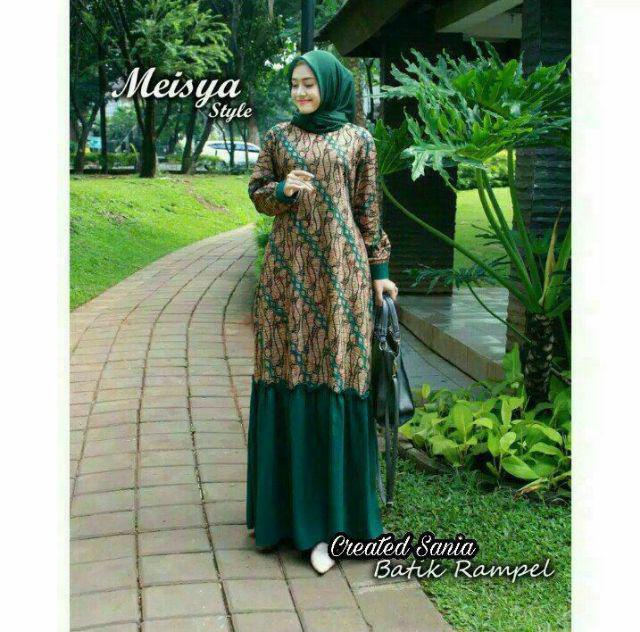 Gamis Batik Jawi Modern Rit Resleting Depan Bahan Katun Primisima Adem Dan Tebal 0115/1622