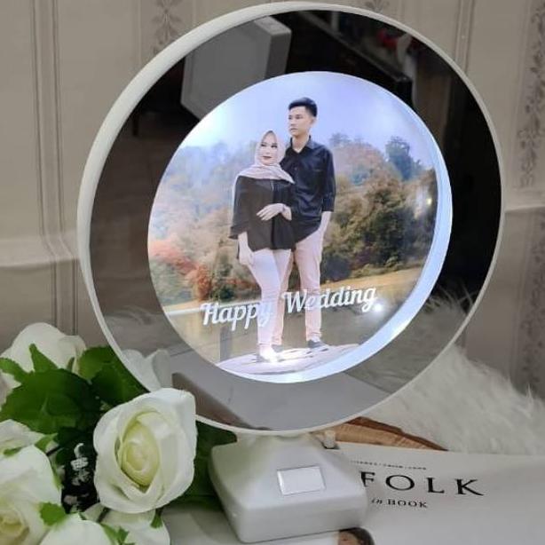 SEHARI JADI JAM CERMIN MIRROR KACA MAGIC AJAIB FRAME FOTO LAMPU LED HADIAH KADO GIFT CUSTOM ULTAH AN