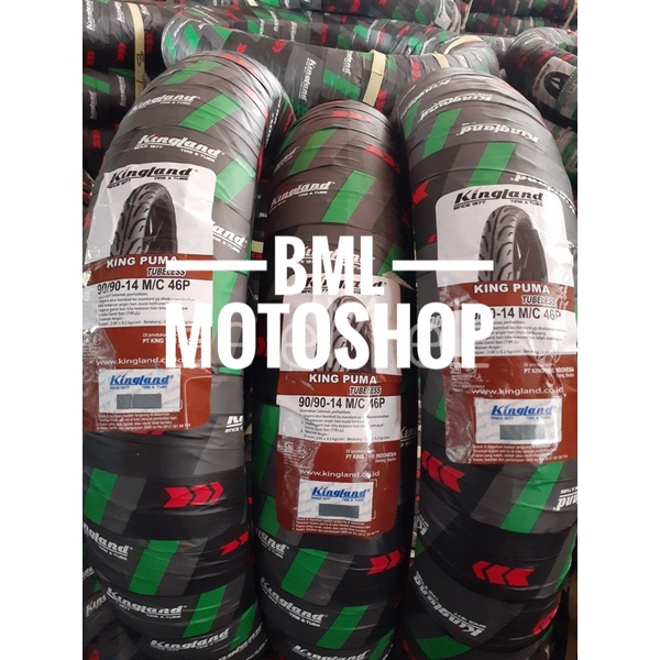 Ban Matic Kingland Puma 90/90-14 Tubeless Free Pentil Ban Luar Matic Ring 14 Honda Yamaha Suzuki