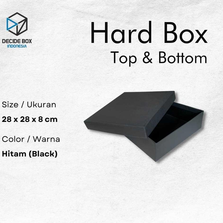 

Decide Box Indonesia - Hard Box Full Black 28 x 28 x 8 cm / Kotak Kado Hampers Polos Hitam. 시