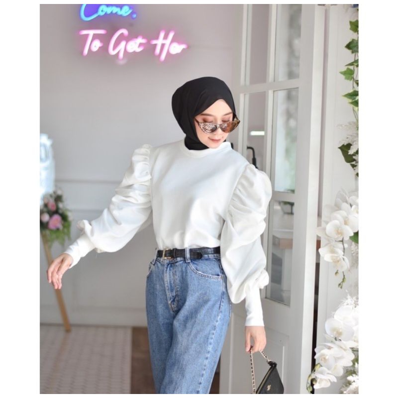 Melva Blouse / Pakaian wanita / Atasan wanita / blouse / atasan balon / atasan wanita terlaris