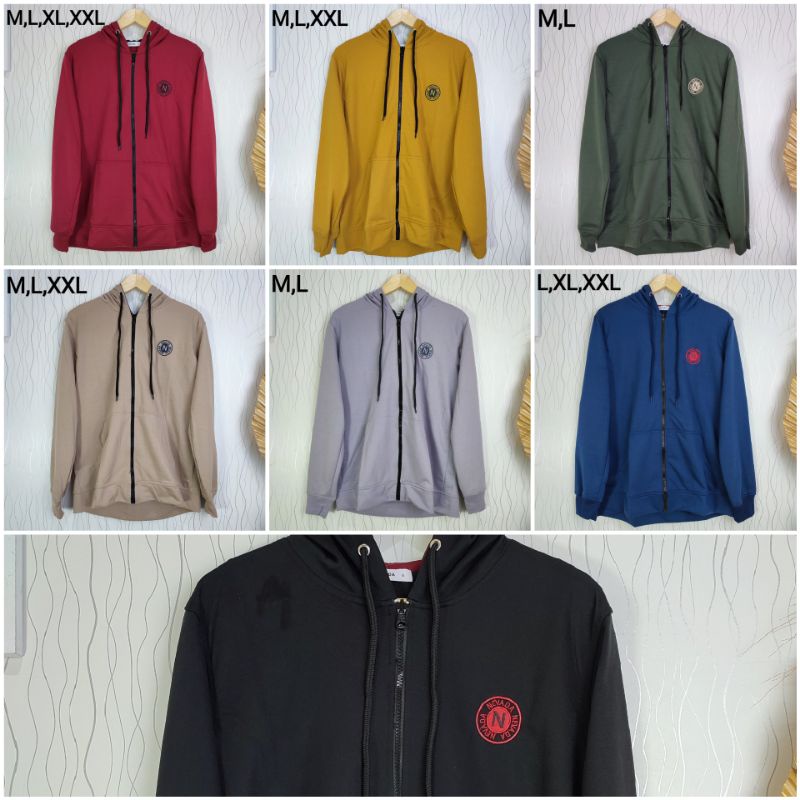 JAKET NEVADA ZIPPER HOODIE COWOK CEWEK BRAND MATAHARI MURAH