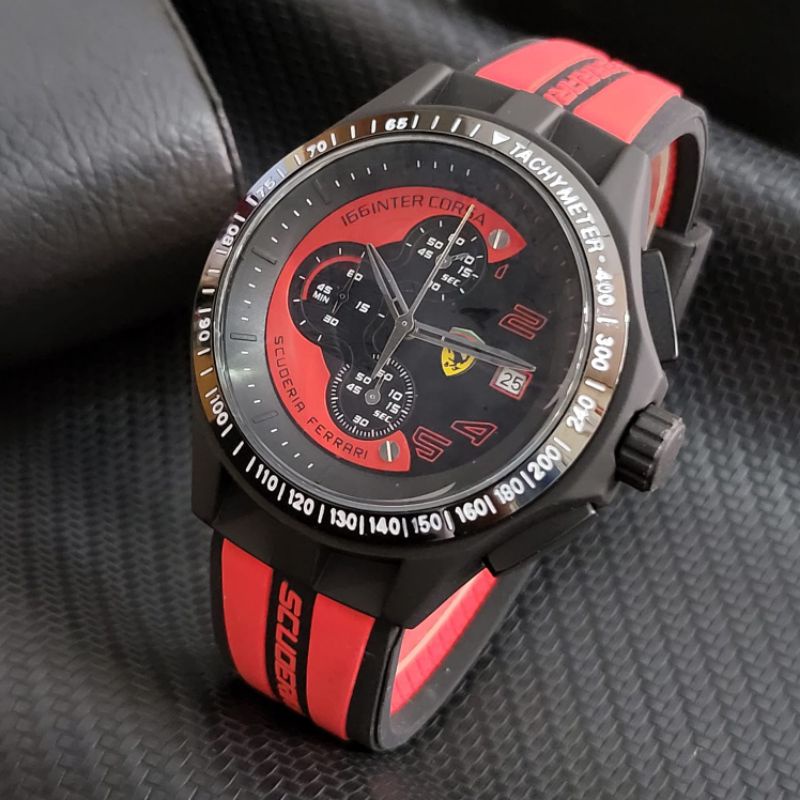 FERRARI CHRONOAKTIF RUBBER JAM TANGAN HIGHLIGHT TERLARIS PRIA JAM TANGAN FASHION PRIA