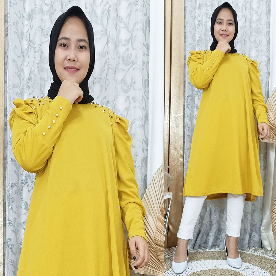 TIARA TUNIK MUTIARA LENGAN KERUT BALON GL FASHION