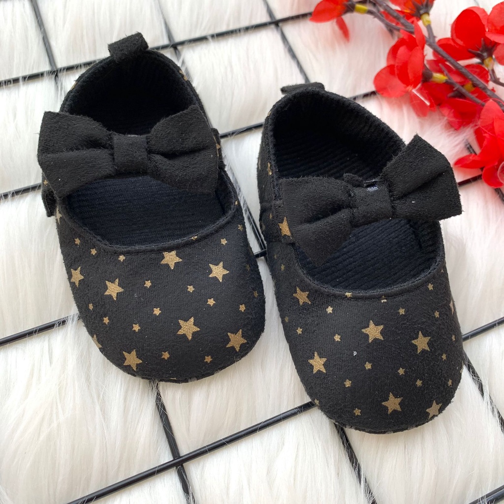 Sepatu flat shoes glitter lucu pesta kondangan jalan ke mall fashion anak bayi cewek perempuan -sta