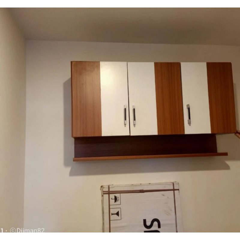 RAK PIRING LEMARI GANTUNG DAPUR KITCHEN SET ATAS 3 PINTU