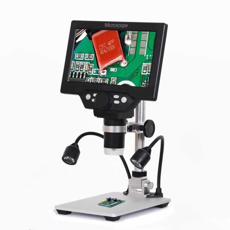 Mikroskop Digital Multifungsi 12MP Zoom 1200X Monitor HD Metal Stand