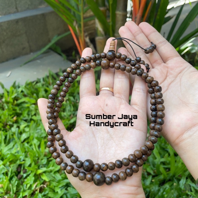 Tasbih Gaharu Wangi / Tasbih Kayu Gaharu Kalimantan Asli / Tasbih 108 / Tasbeh Gaharu