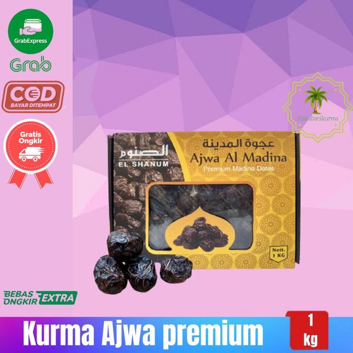

Kurma Ajwa 1kg / Kurma Ajwa Premium Madina Dates / Original100%