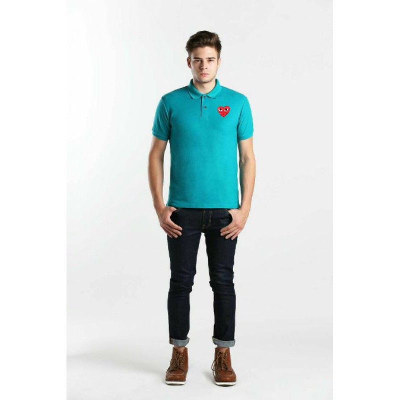 polo tshirt COMME DES GARCONS PLAY | Streetwear | Kaos Pria | POLO TSHIRT TOSCA