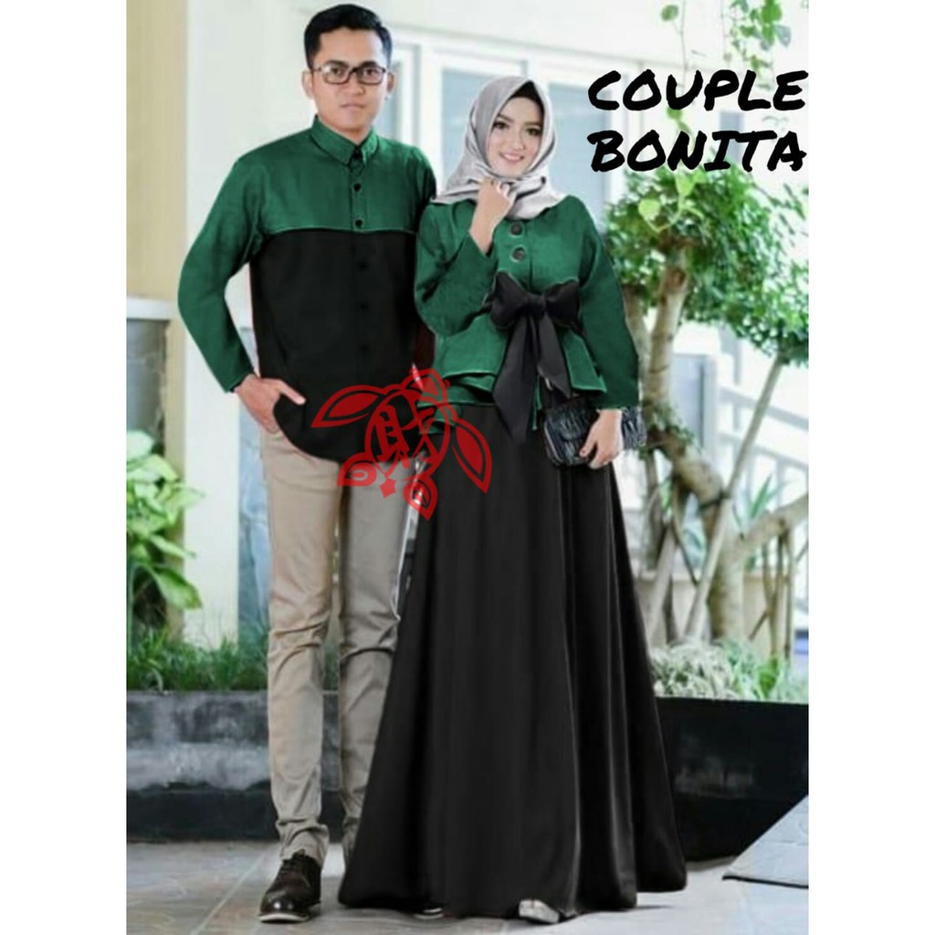 COUPLE BONITA MAROON / MERAH TUA BAHAN FULL BALOTELLY COWOK LD 102 CEWEK LD 108