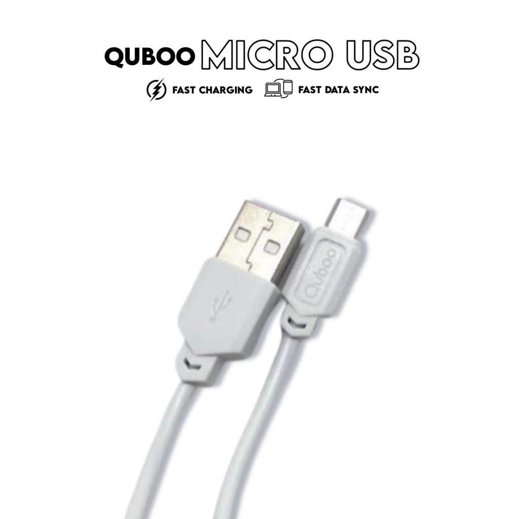 Quboo Gray Micro USB Fast Charging Cable Data