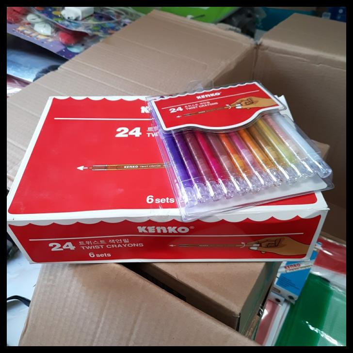 

Crayon Putar Kenko 24 Warna Twist Crayons 1 Box Isi 6 Set
