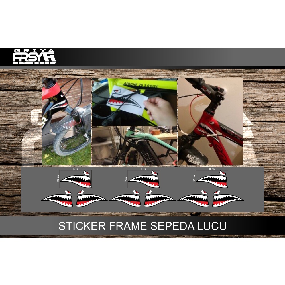 Sticker frame dan Helm sepeda lucu Unik untuk Dewasa dan anak anak sepeda Helm