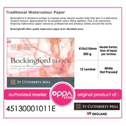 

Bockingford Block White Hot Press 410 x 310 45130001011E Watercolour