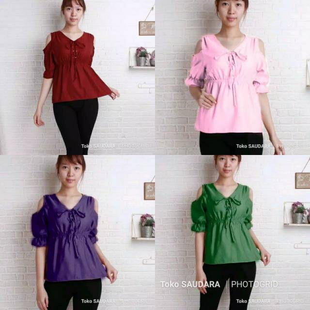 Cutout shoulder rope (blouse coutout shoulder)