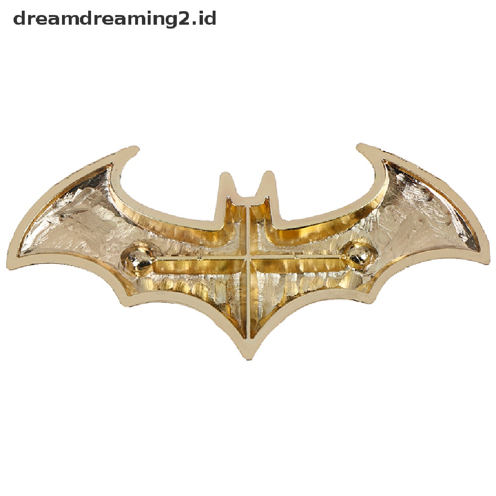 (LIKE) 1pc Stiker emblem / badge Logo Batman 3d Bahan metal Untuk Mobil / Motor