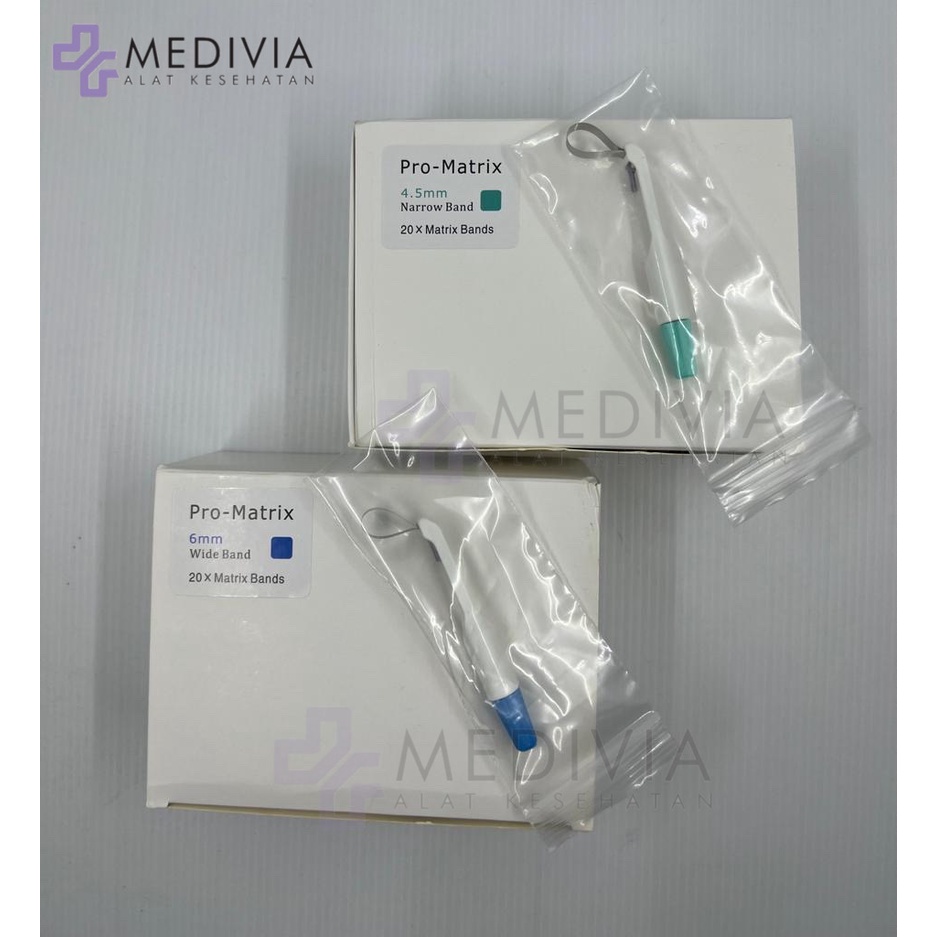 Dental pro-matrix curve / pro matrix promatrix contoured matriks band metal logam gigi universal