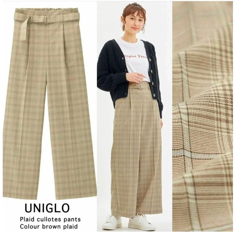 Celana UNQ Plaid CULLOTES Pants Original Branded