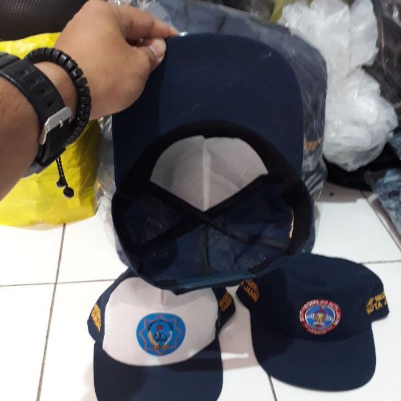 Topi Sekolah Bordir Custom logo Lokasi identitas SD.SMP.SMA.SMK