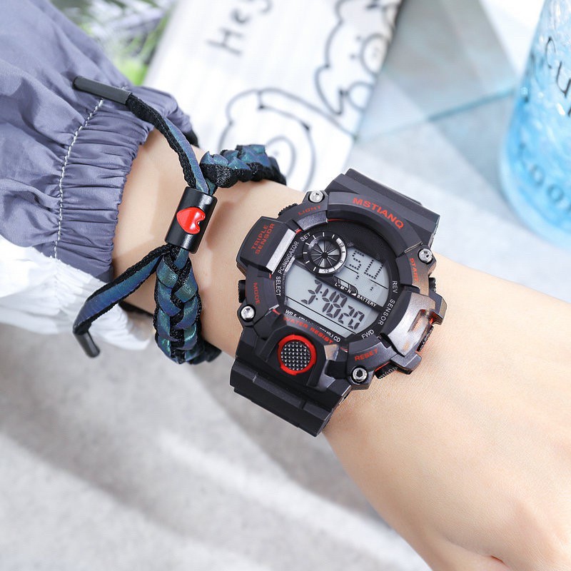 COD JAM TANGAN RUBBER DIGITAL SEGI GROSIR MURAH  KARET SPORT LED PRIA WANITA COUPLE M124