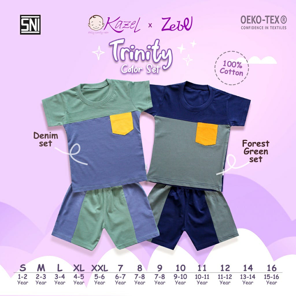 Kazel Setelan Pendek Tritiny Color KZL-STC