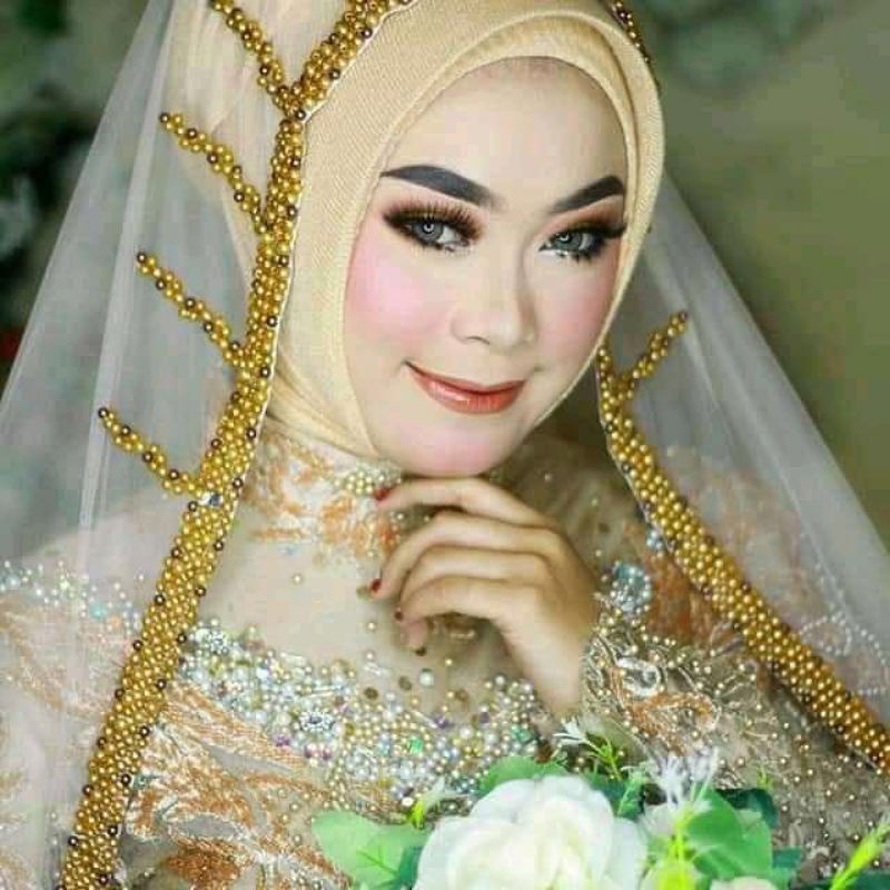 Slayer Mutiara Akar / Slayer Pengantin / Slayer mutiara Pengantin / Veil Mutiara  /Hijab Pesta