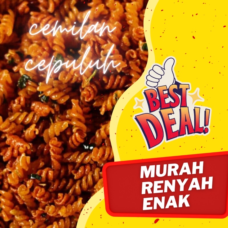 

MAKARONI SPIRAL PEDAS DAUN JERUK ISI 250-1KG PEDAS NAMPOL GURIH