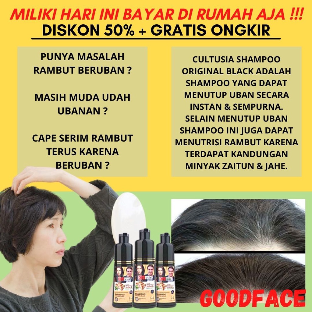 CULTUSIA SHAMPOO 160ML ORIGINAL BLACK - SHAMPO UBAN - PENGHILANG UBAN - SAMPO PENGHILANG UBAN