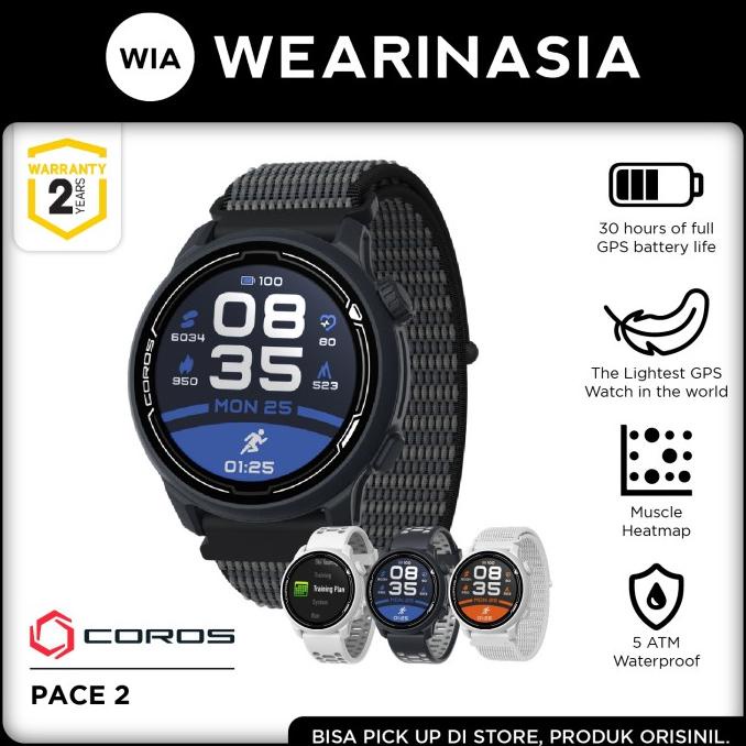 Jam Tangan Coros Pace 2 Premium GPS Sport Watch Original