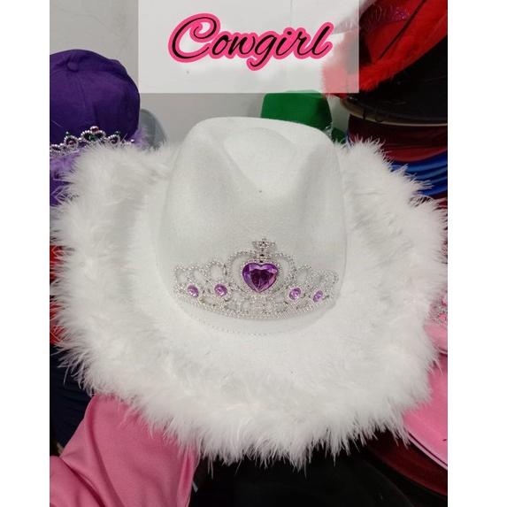 Cowgirl Hat topi cowboy coew aesthetic y2k [Bw31au22ᴬ]