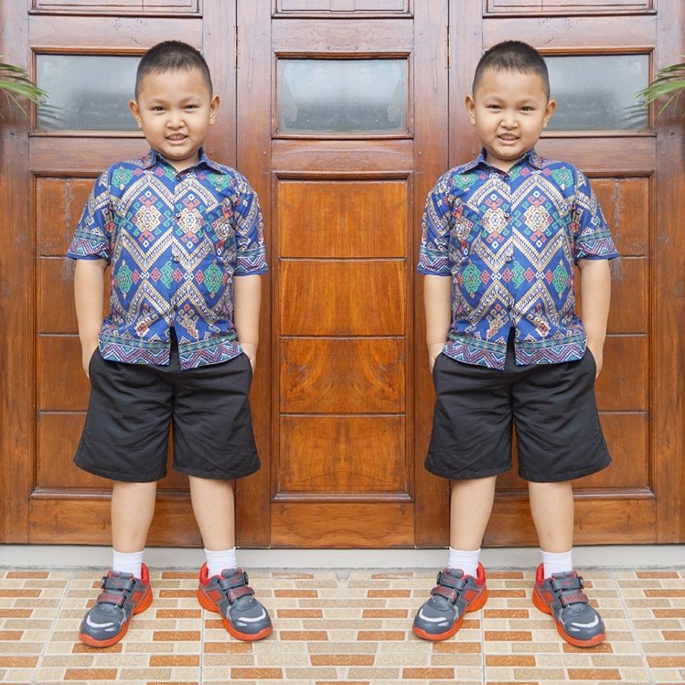 BAL 21 Hem batik anak- Kemeja batik anak BAL 21