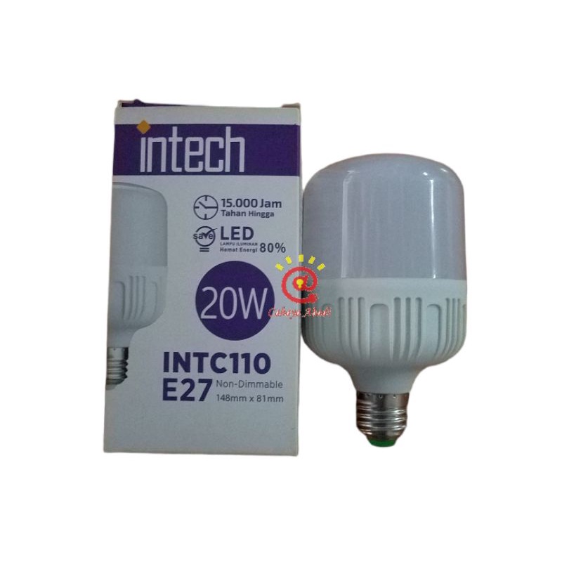 Lampu Bohlam Intech 20 Watt Kuning Warm White / Bohlam Lampu Kapsul LED 20Watt